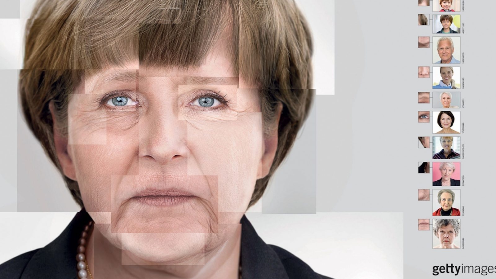 Famous Faces Stiched Together by a Collage of Stock Images