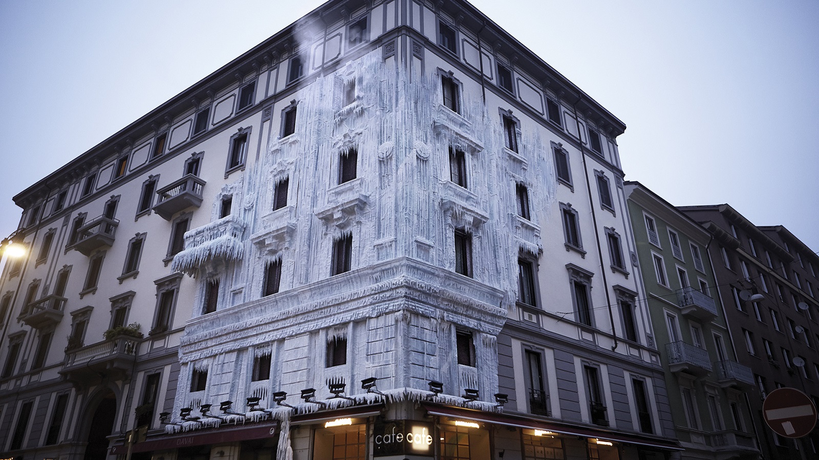E.ON Italy Freezes Historic Milan Building to Highlight Energy Waste