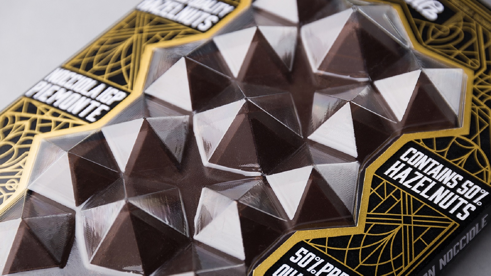 Pyramid-Like Chocolates Compliment the Premium Piedmont Nut