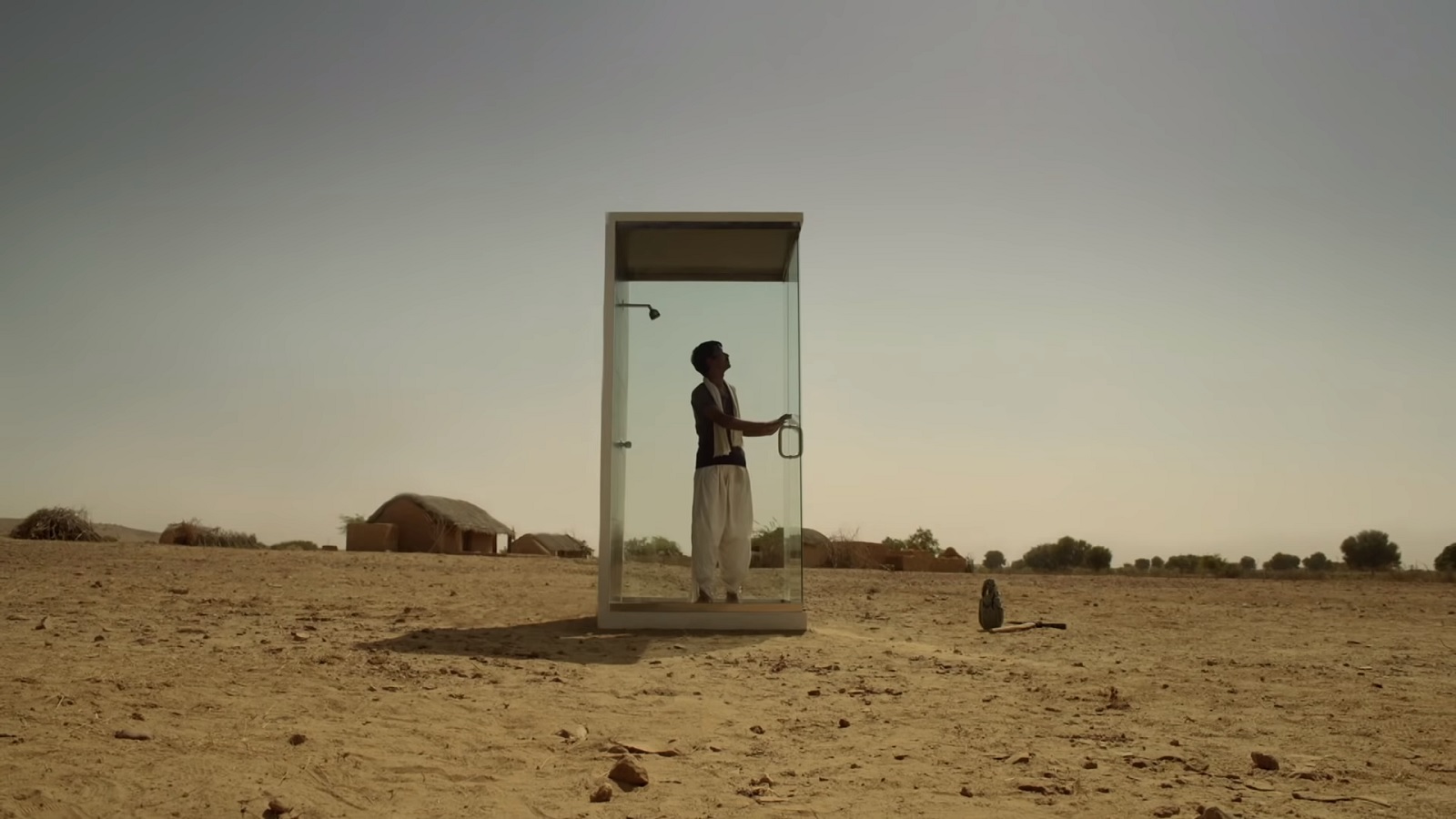 Shower Booth Blooms in the Middle of Dry Indian Village