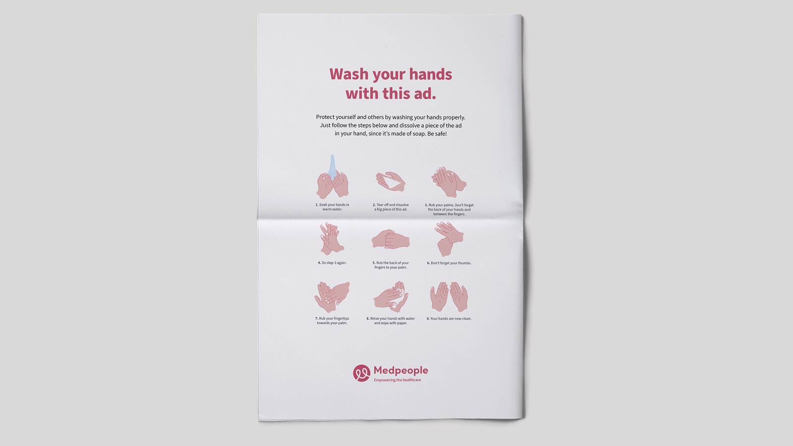 You Can Use This Print Ad to Keep Your Hands Clean!