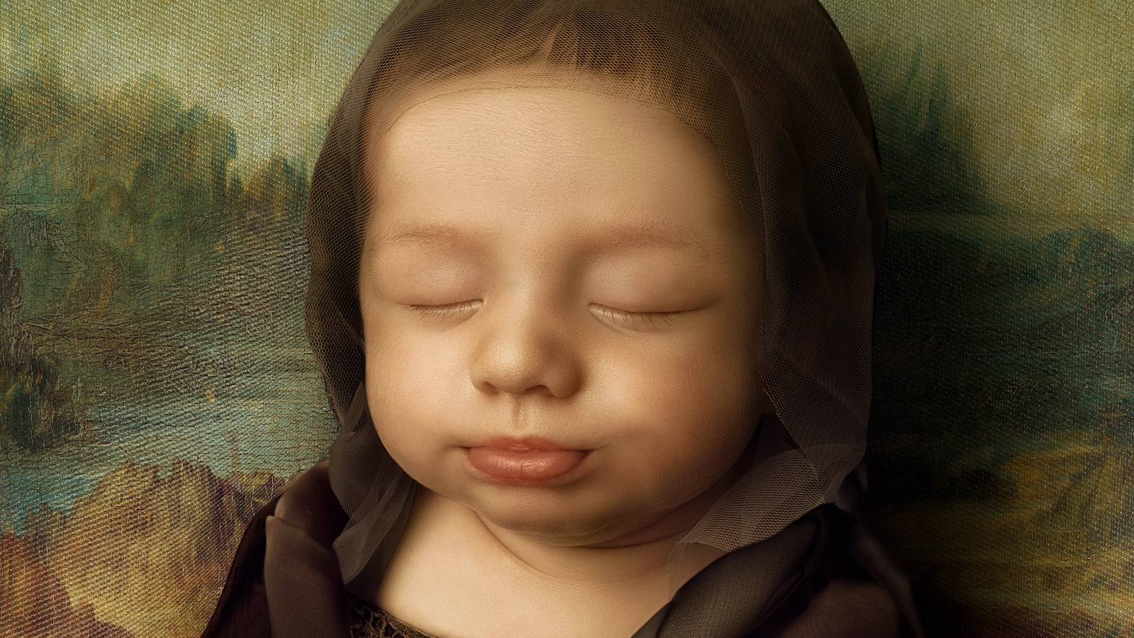 Cute Newborn Might Be the Secret Behind Mona Lisa’s Smile